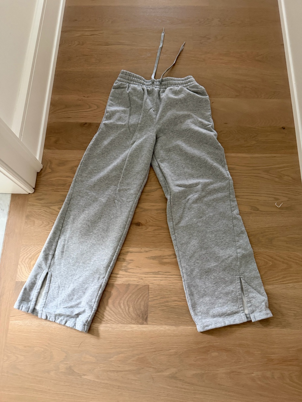Beyond Yoga Light Gray Split ankle Sweat Pants